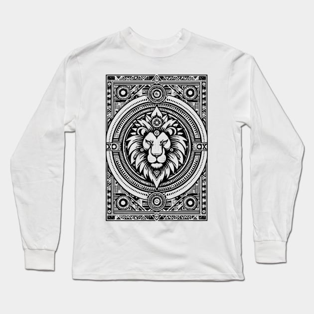 Majestic Zodiac Leo meets the Lion of Judah: A Fusion of Astrology and Reggae Long Sleeve T-Shirt by Etno Lounge